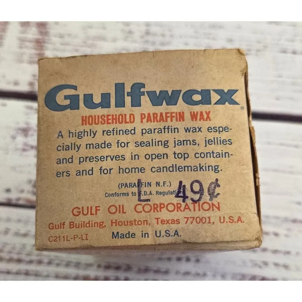 Gulfwax Household Paraffin Wax 1 Lb for Canning Candlemaking